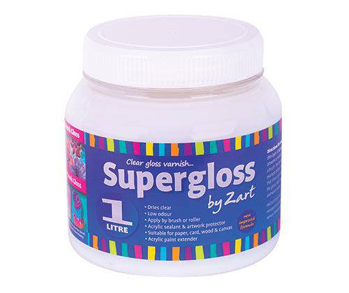 Supergloss by Zart Water Based non-toxic Gloss Varnish 1Lt